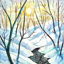 Речка "Варварка" ранним февральским утром