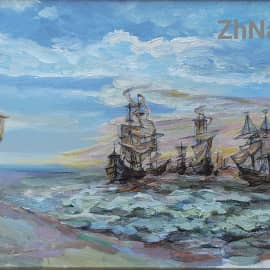 Корабли на рейде. Сказочные миры ZhNataly