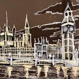 Башня с часами. Скетч.