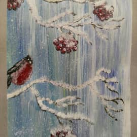 Рябина и снегирь