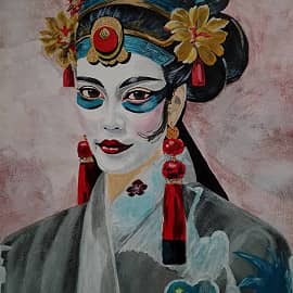 портрет гейши