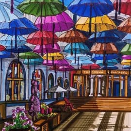 Красноярск. Зонтики.