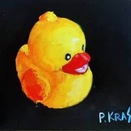 Утенок уплывает из ванной