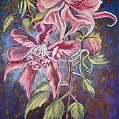 Цветы в сиреневом цвете.