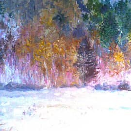 Первый снег в горах