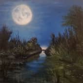 Лунная ночь, художник Наталья Полетаева