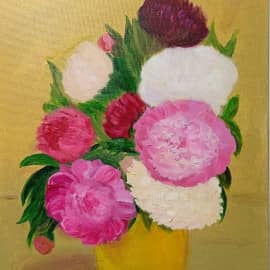 Этюд "Пионы"