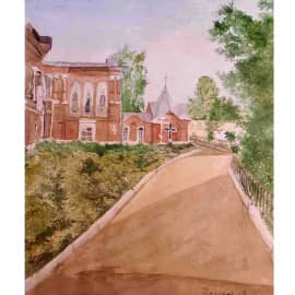 До Храма 2003 40х30 бумага акварель