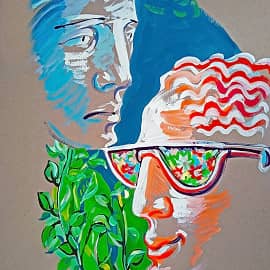 Для салона оптики картина "Разный взгляд"