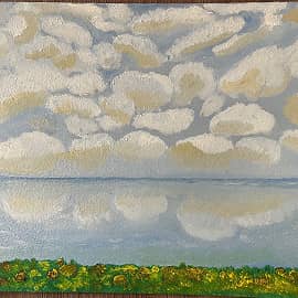 Облака в переливах цветущего неба