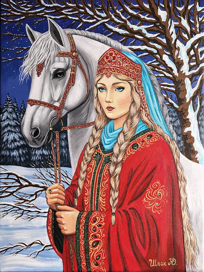 Девушка и конь