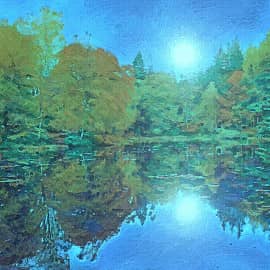 озеро ночью