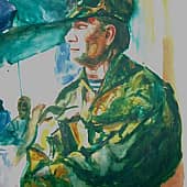 Солдат и Солнце, художник Елена А. Винокурова