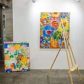 Картина Яркие цветы и жизненная сила Абстракция Екатерина Лебедева художник (3), художник Екатерина Лебедева