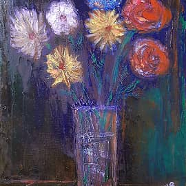 .Yellow and red flowers