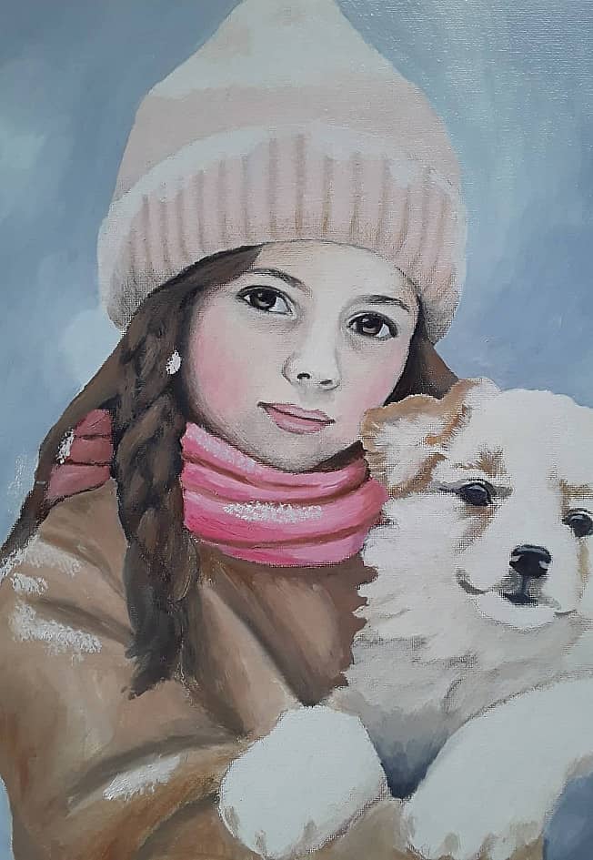 Девочка с алабаем