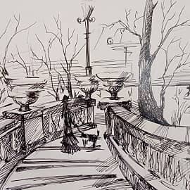 Прогулка у оперного театра в Екатеринбурге