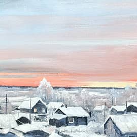 "Предновогодний рассвет. Село Корткерос"