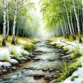 Первые цветы.