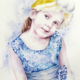 Серафима. Портрет был выполнен на заказ для моей лучшей подруги С.В. Сима в детском садике.