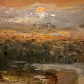 Рассвет над якутской тайгой (фрагмент)