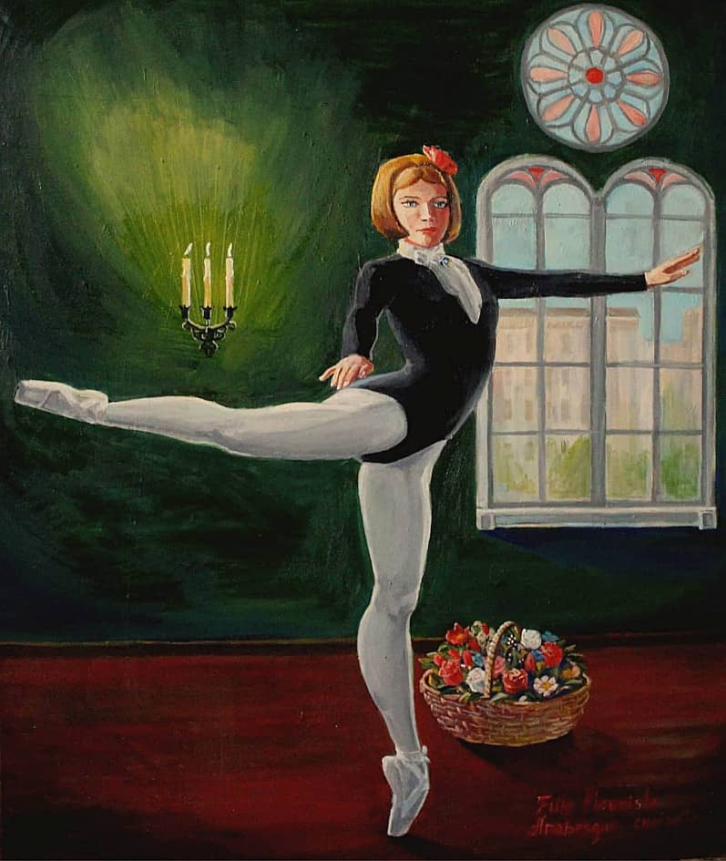 Arabesque Croisette. La fille floriste Цветочница. Арабеск Круазе.