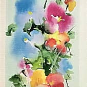 Акварельные фиалки