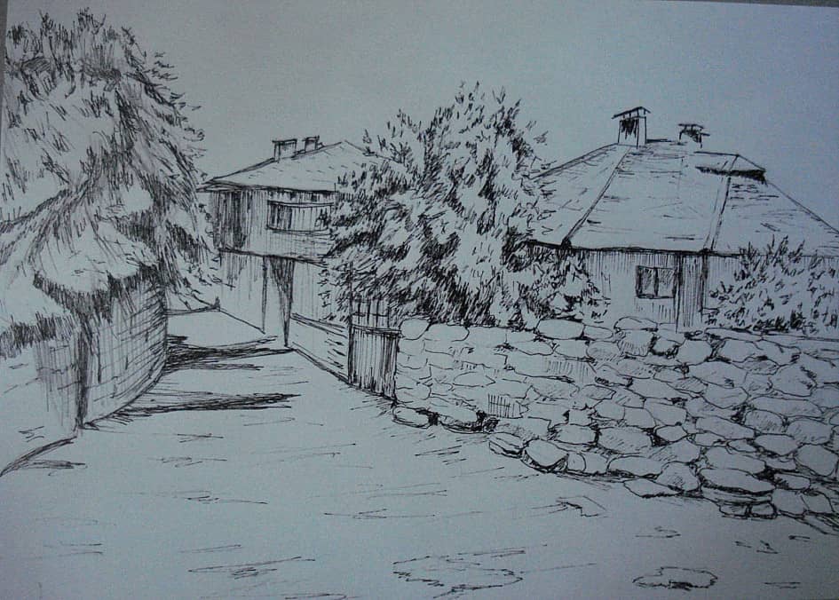 Улочка. Быстрая зарисовка.