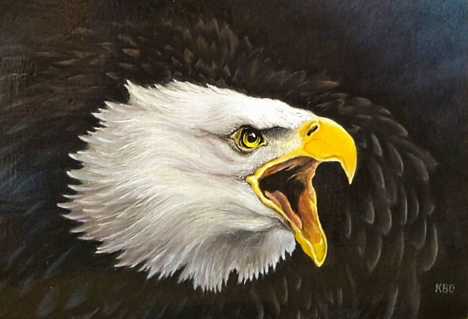 Картина «Не просто птица а - орел » Холст на оргалите, Масло 2022 г.