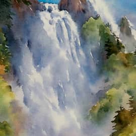 Из серии работ "Бежит и дышит водопад"