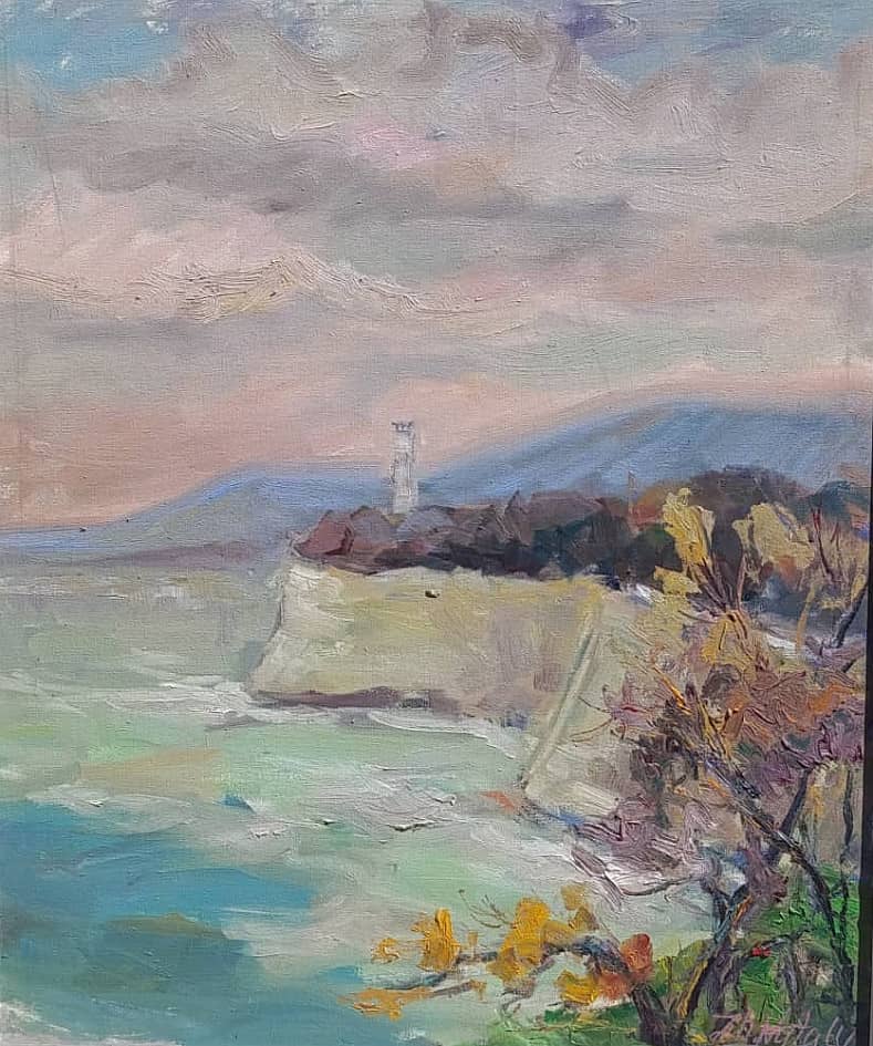 Маяк. Море штормит. Пленэр ZhNataly