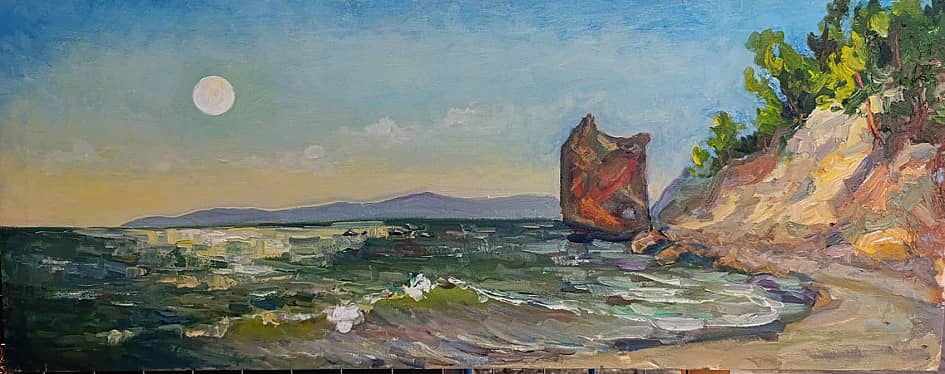 Скала, волна, солнце. Пленэр ZhNataly