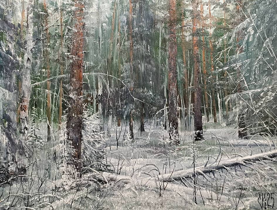 Первый снег в тайге