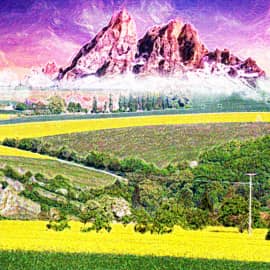 Поля и горы