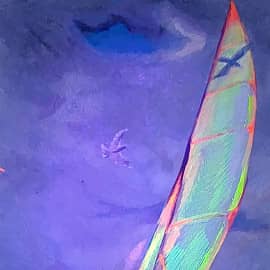 Полёт. День и ночь. Проект "светофизика в живописи"  ZhNataly. Светящаяся