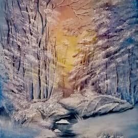 Зимний вечер (по МК Ольги Базановой)