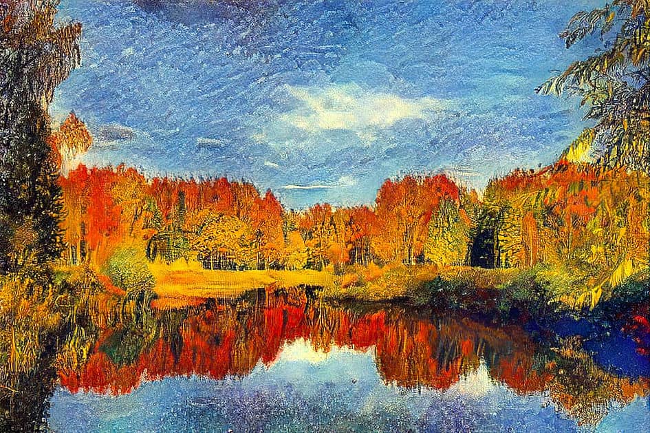 Осень у озера.