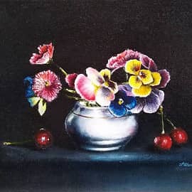 Натюрморт с вишней