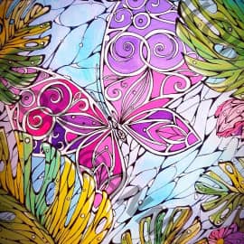 Витражная бабочка.