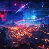 Ночные огни.