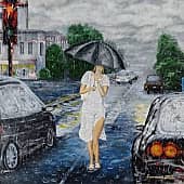 По встречной полосе.