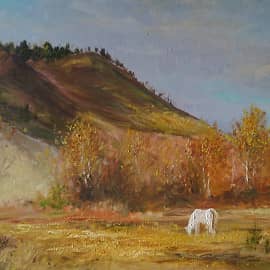 Якутская осень ( в видеоразделе есть видео этой картины)