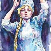 -синяя богиня я-, художник Сергей Куценко