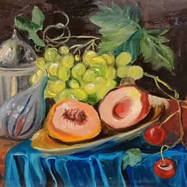 Натюрморт с персиками
