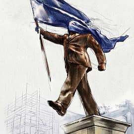 Monument to Blind Patriotism. London. Waterloo Square.