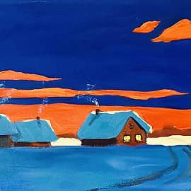 Зимняя деревня. Умиротворение