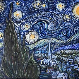 Звездная ночь. Вольная копия по картине Винсента Ван Гога