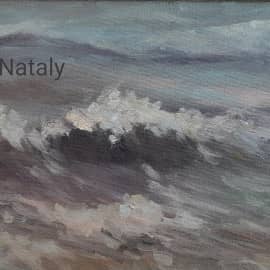 "Прибой, азовская волна" Н.Журавлёвой. пленэр Zh.Nataly