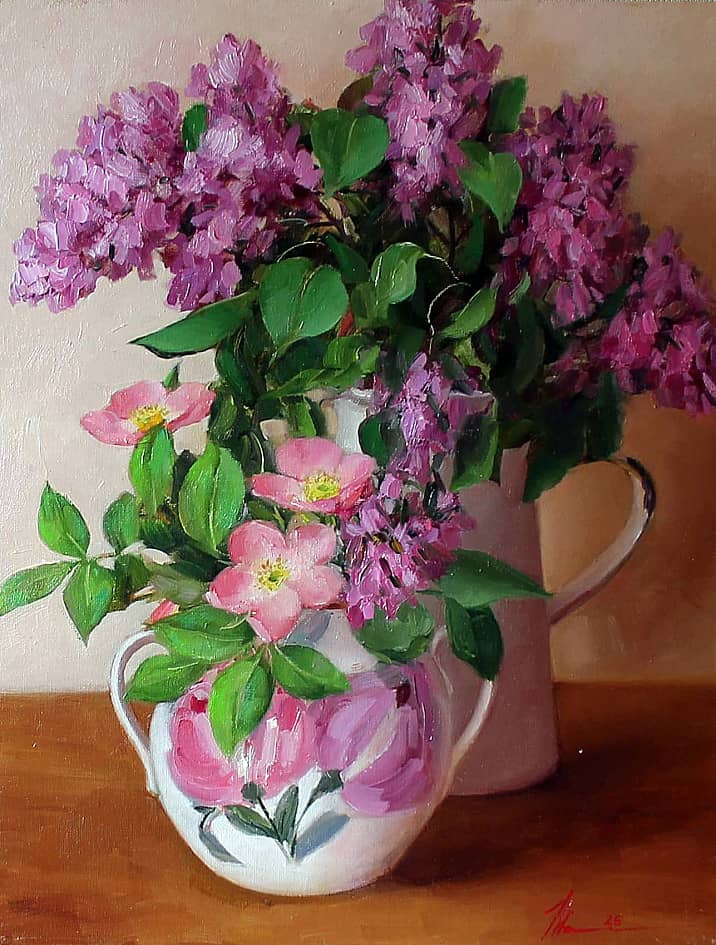 Аромат весны, Холст на картоне Масло