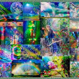 Cимфония дождя, малое панно А4, А2